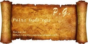 Peltz Gyöngy névjegykártya